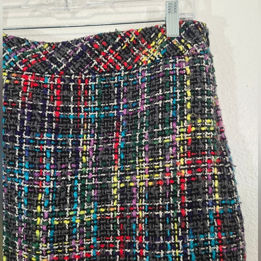 Loft Tweed Multi-Color Skirt Lined Office Church Travel Polished Aspen Chic, 6P - Picture 2 of 5